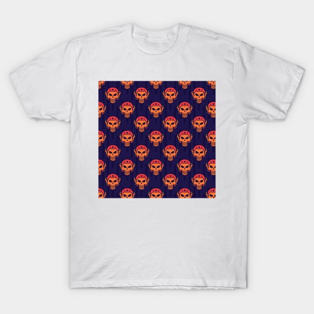 Red Halloween Pattern T-Shirt by giantplayful